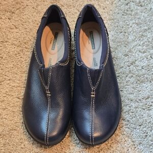 Blue Leather Slip-On CLARKS
